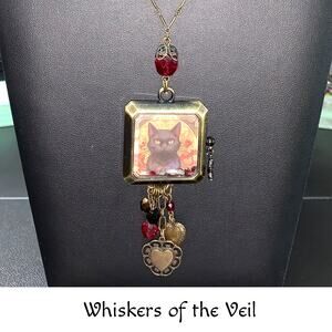 Handcrafted Gothic Black Cat Pendant – Enchanted Victorian Style